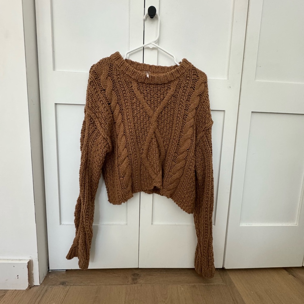 Free People cable knit sweater